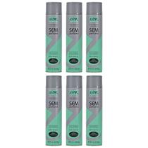 Kit 6 Spray Fixa Forte Penteado Cabelo S/ Perfume Aspa 400ml