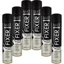 Kit 6 Spray Fixador De Cabelo Profissional Neez Laque Capilar Fixação Extra Forte 24 Horas 400ml Kit 6 Spray Fixador De Cabelo Profissional Neez Laque Capilar Fixação Extra Forte 24 Horas 400ml