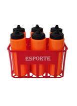 Kit 6 Squeeze Automatica + 1 Cesta Porta Garrafas Esportes Kit 6 Squeeze Automatica + 1 Cesta Porta Garrafas Esportes