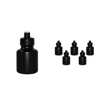 Kit 6 Squeezes 300Ml Preto Plástico Premium