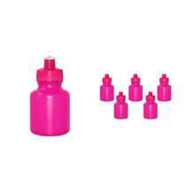 Kit 6 Squeezes 300Ml Rosa Neon Plástico Premium