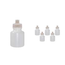 Kit 6 Squeezes 300Ml Tampa Fibra Madeira Palha