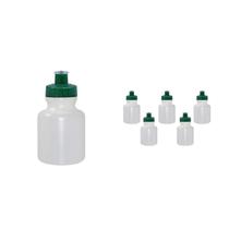 Kit 6 Squeezes 300Ml Tampa Fibra Madeira Verde