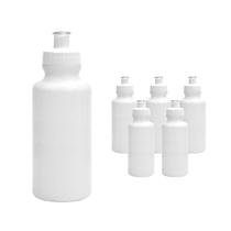 Kit 6 Squeezes 550Ml Branco Plástico Premium