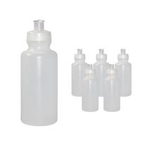 Kit 6 Squeezes 550Ml Natural Plástico Premium