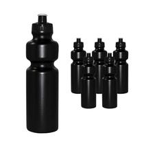 Kit 6 Squeezes 750Ml Preto Plástico Premium