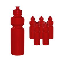 Kit 6 Squeezes 750Ml Vermelho Plástico Premium