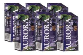 Kit 6 Suco de Uva Aurora Tinto Integral Tetra Pak 200ml