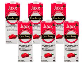 Kit 6 Suco Funcional Sem Açúcar Baixa Caloria Cranberry Juxx