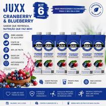 Kit 6 Sucos Juxx Cranberry Blueberry Zero Adição de Açúcares 1L Cada Kit 6 Sucos Juxx Cranberry Blueberry Zero Adição de Açúcares 1L Cada