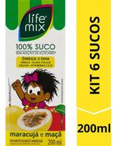 Kit 6 Sucos Life Mix Kids 200Ml Turma Da Mônica Maracujá