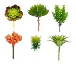 Kit 6 Suculentas Grande Plantas Artificial Verde Decoração Enfeite Casa Jardim Kit 6 Suculentas Grande Plantas Artificial Verde Decoração Enfeite Casa Jardim