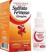 Kit 6 Sulfato Ferroso Gotas Sabor Framboesa 30ml Arte Nativa