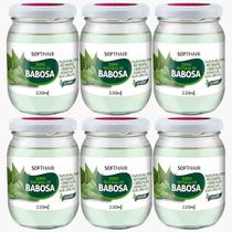 Kit 6 Sumo De Babosa Soft Hair Polpa Pura Natural Hidratação Intensa Capilar Vegano 220ml Kit 6 Sumo De Babosa Soft Hair Polpa Pura Natural Hidratação Intensa Capilar Vegano 220ml