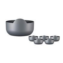 Kit 6 Super Bowl Prata 475Ml Plástico Premium