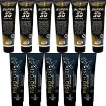 Kit 6 Super Gel 30 Ervas 150G + 5 Pomada Fisiofort Premium