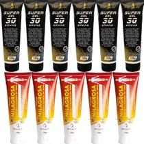 Kit 6 Super Gel 30 Ervas 150g + 5 Pomada Massageadora Milagrosa 150g Kit 6 Super Gel 30 Ervas 150g + 5 Pomada Massageadora Milagrosa 150g