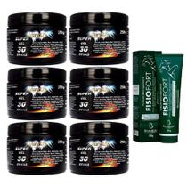 Kit 6 Super Gel 30 Ervas 250G + 1 Pomada Fisio Fort 150G