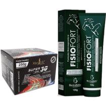 Kit 6 Super Gel 30 Ervas 250G + 6 Pomada Fisiofort 150G