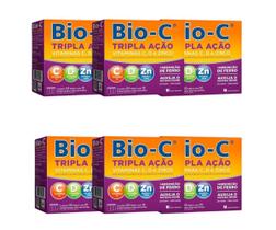 Kit 6 Suplemento Bio-C Tripla Ação 30 Comp - União Química