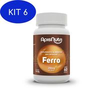 Kit 6 Suplemento De Ferro 60 Caps 280 Mg - Apisnutri