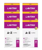 Kit 6 Suplemento Lavitan A-Z Mulher Com 60 Cp - Cimed