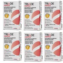 Kit 6 Suplemento Triade 1 Ampola de 3ml Sabor Laranja -Gross