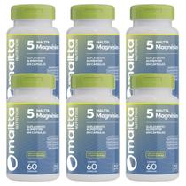 Kit 6 Suplemento Vitamina Maltta 5 Magnésio 60 Cpr Maltta