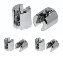 Kit 6 Suporte Fenda Prateleira De Vidro Madeira Cromado 8mm Kit 6 Suporte Fenda Prateleira De Vidro Madeira Cromado 8mm
