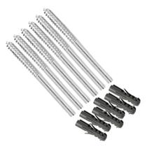 Kit 6 Suporte Invisível Para Prateleira Estilo Flutuante Parafuso em Aço 150 mm