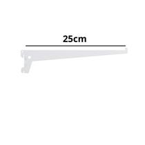 Kit 6 Suporte Simples Para Trilho Cremalheira 25 Cm Branco Kit 6 Suporte Simples Para Trilho Cremalheira 25 Cm Branco
