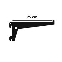 Kit 6 Suporte Simples Para Trilho Cremalheira 25 Cm Preto Kit 6 Suporte Simples Para Trilho Cremalheira 25 Cm Preto