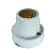 Kit 6 suporte soquete porta lampada porcelana fixo reto churrasqueira
