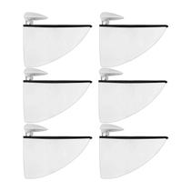 Kit 6 Suporte Tucano Medio Metal Zamak Branco P/ Prateleira