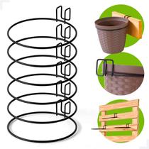 Kit 6 Suportes 16,5cm Pendurar Vaso Pallets, Jardim Suspenso