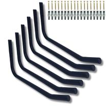 Kit 6 Suportes Aço Alta Resistência Fixo De Parede Bike Mangueira Moderno