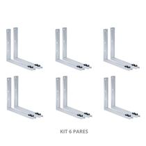 Kit 6 Suportes Ar Condicionado Split De 12 A 24000 Btus 50cm