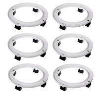 Kit 6 Suportes Botijão de Gás C/ Rodas Branco 28,5x5Cm