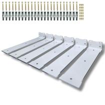 Kit 6 Suportes De Prateleira 30cm Mão Francesa Para Prateleira Estilo Moderno Largo