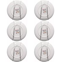 Kit 6 Suportes Mola Aramado Pendurar Pratos Até 30cm Parede