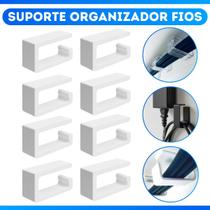 Kit 6 Suportes Organizador De Cabos Ganchos para Esconder Fios embaixo de Mesa Kit 6 Suportes Organizador De Cabos Ganchos para Esconder Fios embaixo de Mesa
