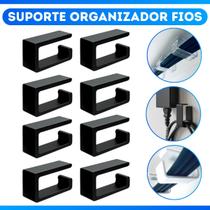 Kit 6 Suportes Organizador De Cabos Ganchos para Esconder Fios embaixo de Mesa