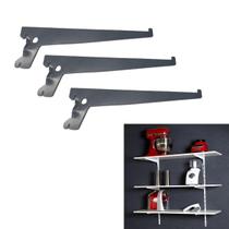 Kit 6 Suportes para Trilho Cremalheira de 20 cm