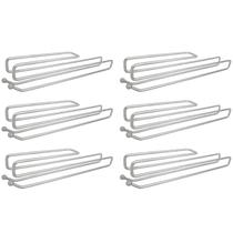 Kit 6 Suportes Porta Taças de Encaixe Simples Cromado Armário Cinza Kit 6 Suportes Porta Taças de Encaixe Simples Cromado Armário Cinza