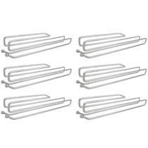 Kit 6 Suportes Porta Taças de Encaixe Simples Cromado Armário Cinza Kit 6 Suportes Porta Taças de Encaixe Simples Cromado Armário Cinza