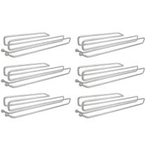 Kit 6 Suportes Porta Taças de Encaixe Simples Cromado Armário Cinza Kit 6 Suportes Porta Taças de Encaixe Simples Cromado Armário Cinza