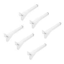 Kit 6 Suportes Tubulares 4 Furos de Parafusar 40cm Branco - NV458P40 Kit 6 Suportes Tubulares 4 Furos de Parafusar 40cm Branco - NV458P40