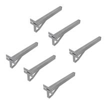 Kit 6 Suportes Tubulares 4 Furos de Parafusar 50cm Reforçado - NV458P Kit 6 Suportes Tubulares 4 Furos de Parafusar 50cm Reforçado - NV458P