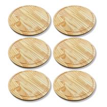 Kit 6 Tábuas Petisco 25cm Frios Hambúrguer Mesa Posta Aperitivo Kit 6 Tábuas Petisco 25cm Frios Hambúrguer Mesa Posta Aperitivo