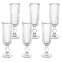 Kit 6 Taça De Champanhe Espumante Luxo Versalhes Vidro 170ml